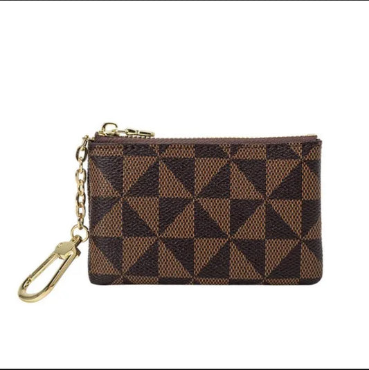 Brown checkered coin purse *LV*