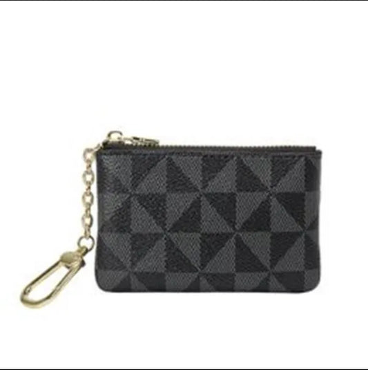 Black checkered coin pouch *LV*